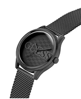 Guess Men's Analog Black Stainless Steel Mesh Watch, 44mm