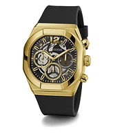 Guess Men's Multi-Function Black Silicone Watch, 42mm