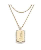 Women's Wear by Erin Andrews x Baublebar Philadelphia Phillies Dog Tag Necklace - Gold