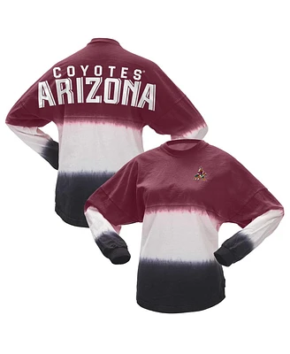 Women's Fanatics Branded Garnet, Black Arizona Coyotes Ombre Long Sleeve T-shirt