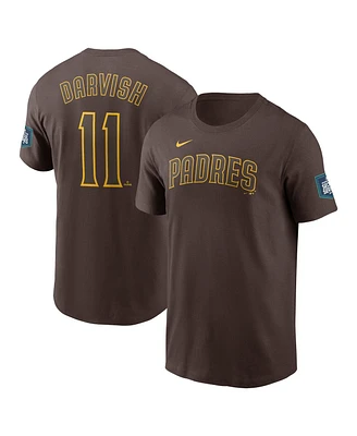 Men's Nike Yu Darvish Brown San Diego Padres 2024 Mlb World Tour Seoul Series Name and Number T-shirt
