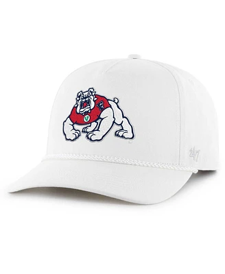 Men's '47 Brand White Fresno State Bulldogs Rope Hitch Adjustable Hat