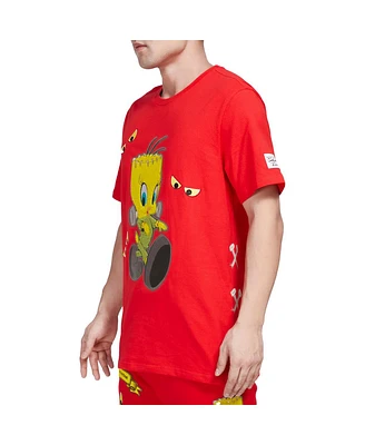 Men's and Women's Freeze Max Red Looney Tunes Franken Tweety T-shirt