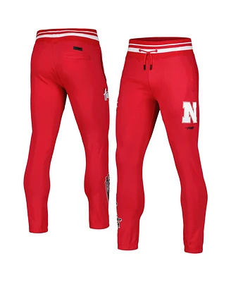 Men's Pro Standard Scarlet Nebraska Huskers Script Tail Fleece Sweatpants