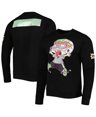 Men's and Women's Freeze Max Black Rugrats Chuckie Runaway Football Pullover Sweatshirt