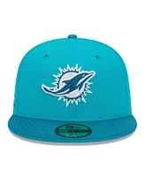 Men's New Era Aqua Miami Dolphins Active Ballistic 59FIFTY Fitted Hat