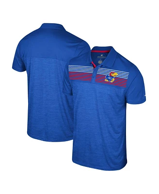Men's Colosseum Royal Kansas Jayhawks Langmore Polo Shirt