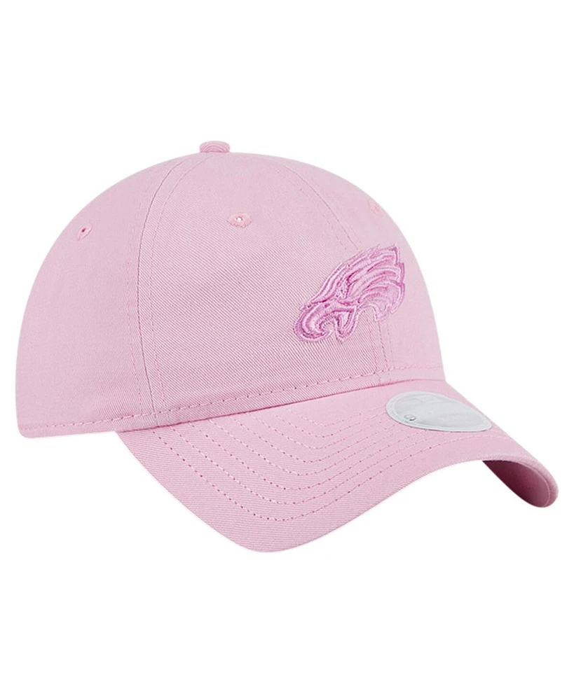 Women's New Era Pink Philadelphia Eagles Color Pack 9TWENTY Adjustable Hat