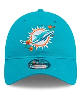 Women's New Era Aqua Miami Dolphins Gameday Flower 9TWENTY Adjustable Hat