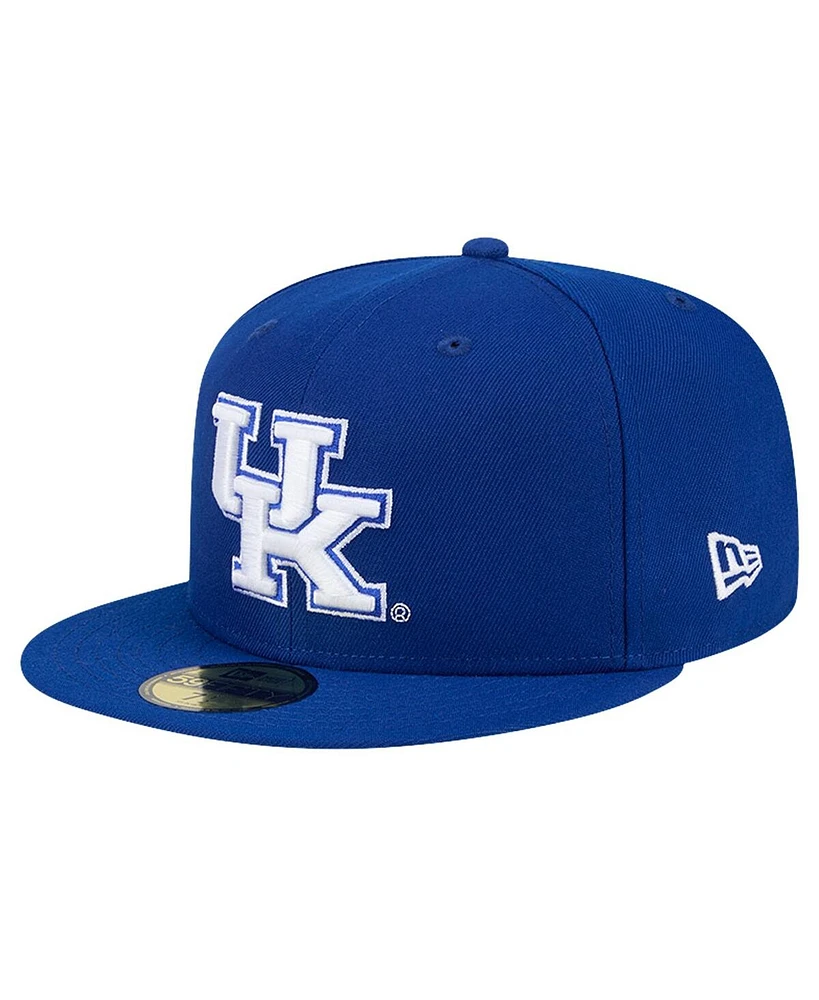 Men's New Era Royal Kentucky Wildcats Throwback 59FIFTY Fitted Hat