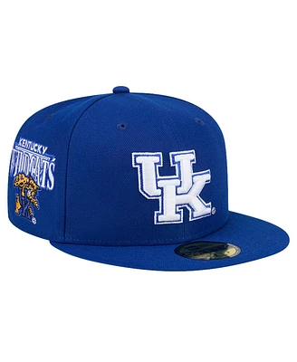 Men's New Era Royal Kentucky Wildcats Throwback 59FIFTY Fitted Hat
