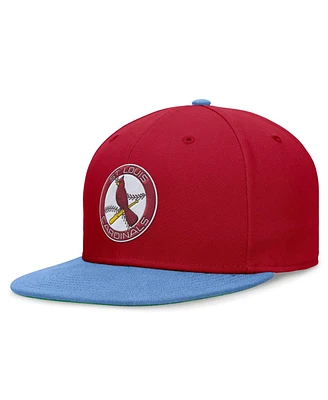 Men's Nike Red, Light Blue Distressed St. Louis Cardinals Rewind Cooperstown True Performance Fitted Hat