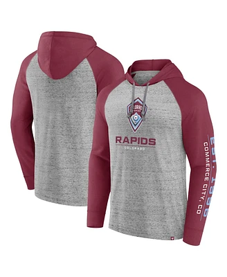 Men's Fanatics Steel Colorado Rapids Deflection Raglan Pullover Hoodie