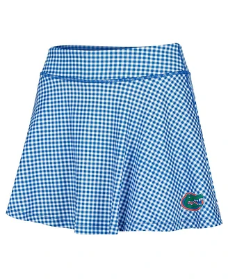 Women's ZooZatz Royal Florida Gators Gingham Flowy Skort