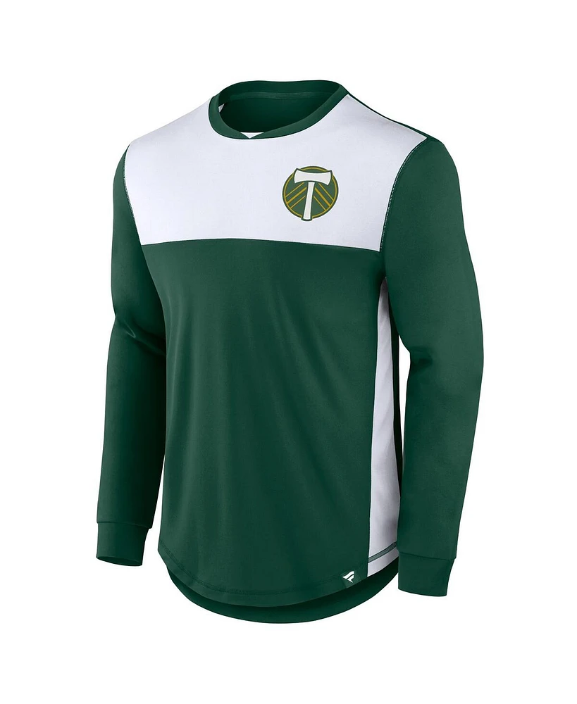 Men's Fanatics Green Portland Timbers Mid Goal Long Sleeve T-shirt