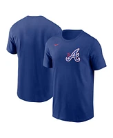 Men's Nike Royal Atlanta Braves City Connect Wordmark T-shirt