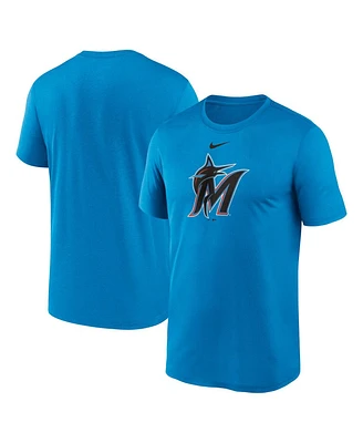 Men's Nike Blue Miami Marlins Legend Fuse Large Logo Performance T-shirt