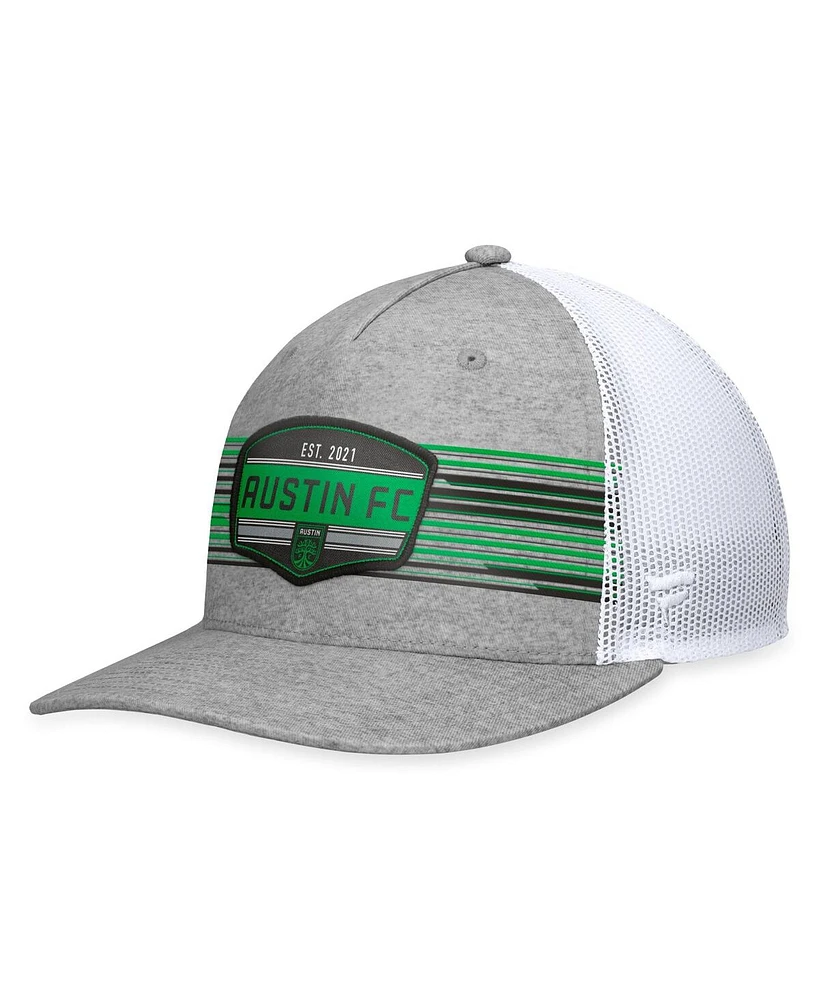 Men's Fanatics Steel Austin Fc Stroke Trucker Snapback Hat