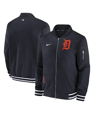 Men's Nike Navy Detroit Tigers Authentic Collection Full-Zip Bomber Jacket