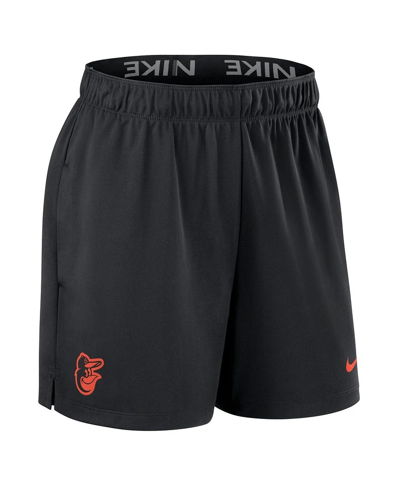 Women's Nike Black Baltimore Orioles Authentic Collection Knit Shorts