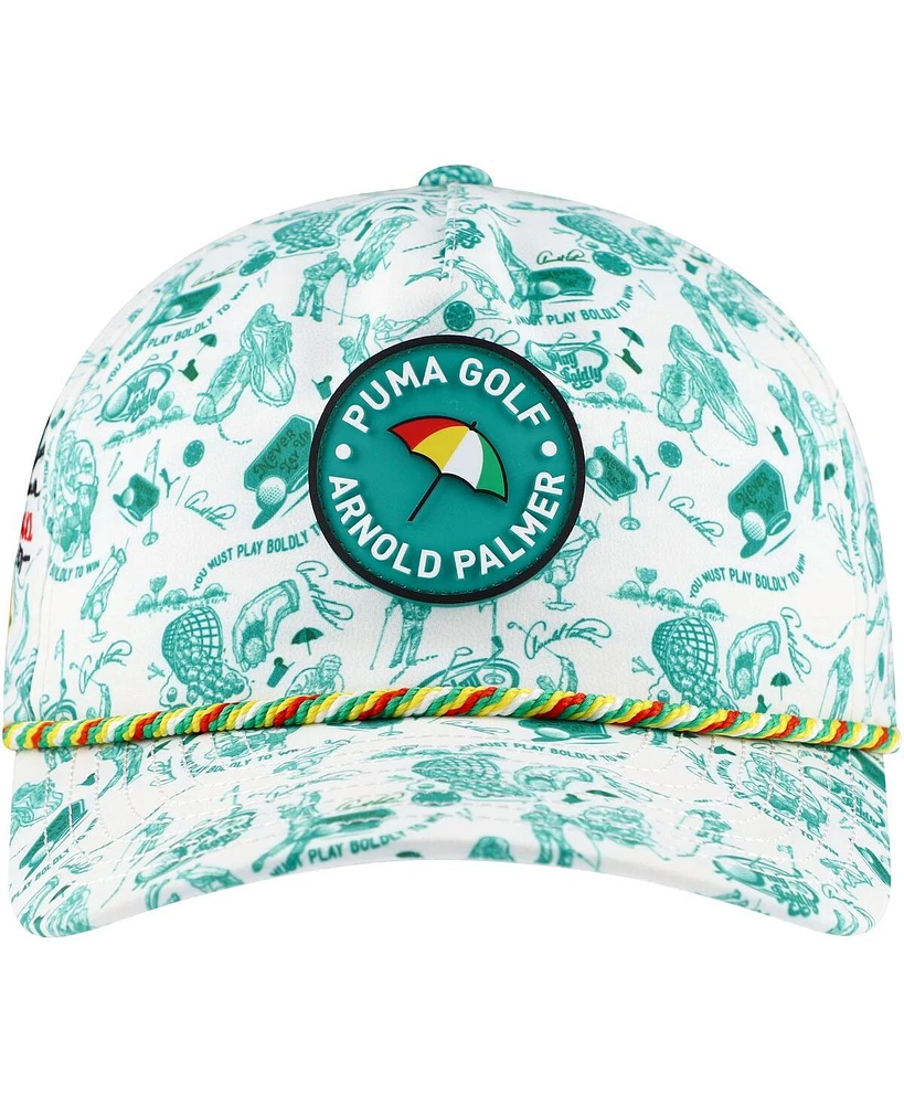 Men's Puma White Arnold Palmer Invitational Flexfit Tech Rope Adjustable Hat