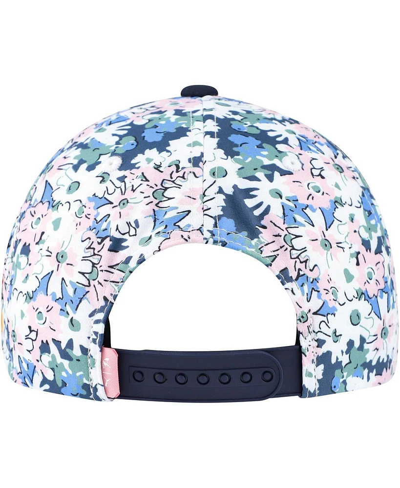 Men's Puma Navy Arnold Palmer Invitational Floral Tech Flexfit Adjustable Hat
