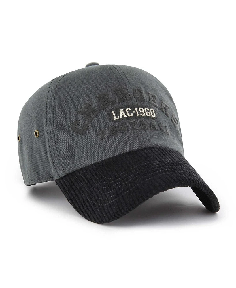 Men's '47 Brand Charcoal Los Angeles Chargers Ridgeway Clean Up Adjustable Hat