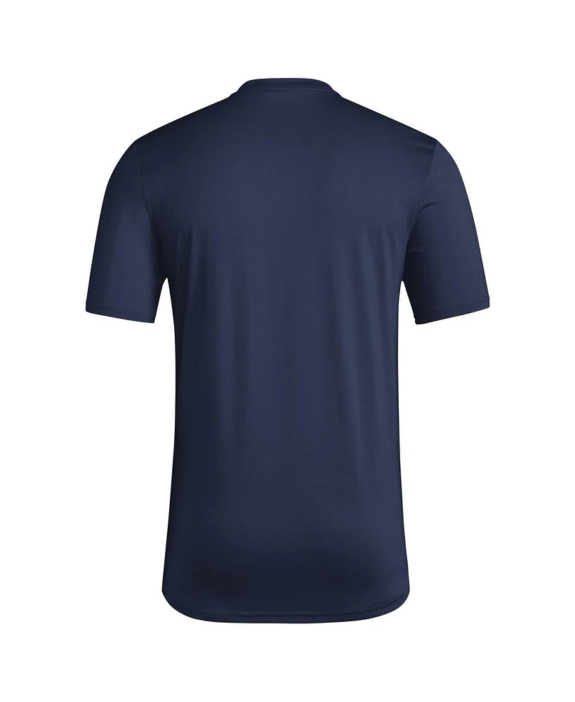 Men's adidas Navy New England Revolution 2024 Jersey Hook Aeroready T-shirt