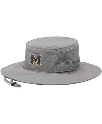 Men's and Women's Columbia Gray Michigan Wolverines Bora Bora Booney Ii Omni-Shade Hat
