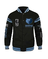 Men's and Women's Fisll x Black History Collection Black Memphis Grizzlies Full-Snap Varsity Jacket