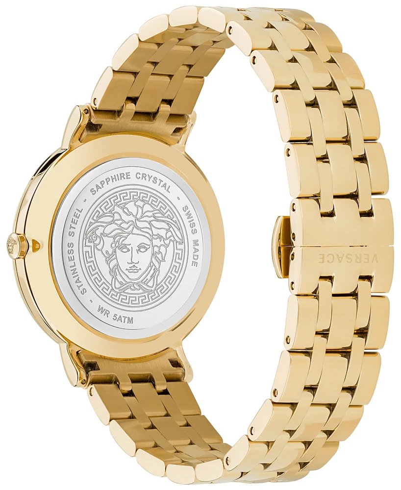 Versace Women's Swiss Gold Ion Plated Stainless Steel Bracelet Watch 38mm