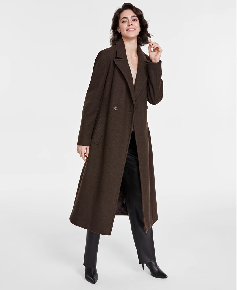 Dkny Women's Notched-Collar Double-Breasted Wrap Coat