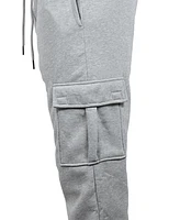 Blue Ice Men's Heavyweight Fleece-Lined Cargo Jogger Sweatpants-4PK 