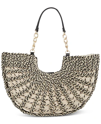 I.n.c. International Concepts Ivah Extra-Large Woven Straw Chain Tote, Created for Macy's