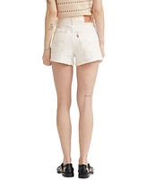 Levi's High-Waisted Cotton Mom Shorts