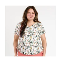 Calypsa Plus Size V-Neck Adele Swim Top