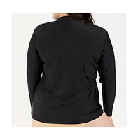 Calypsa Plus Full-Zip Nora Swim Top