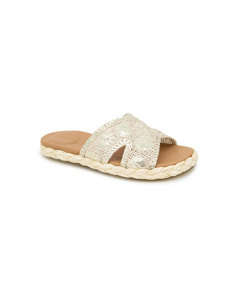 Gentle Souls Women's Tristan Woven Slip-On Sandals