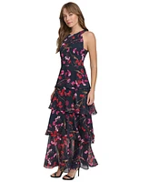 Tommy Hilfiger Women's Floral-Print Tiered Maxi Dress