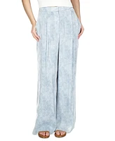 Michael Kors Petite Wide-Leg Printed Pants