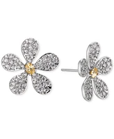 Eliot Danori Rhodium-Plated Cubic Zirconia Daisy Stud Earrings, Created for Macy's