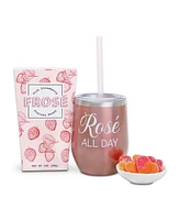 Alder Creek Gift Baskets Rose All Day Tumbler Gift, 3 Piece