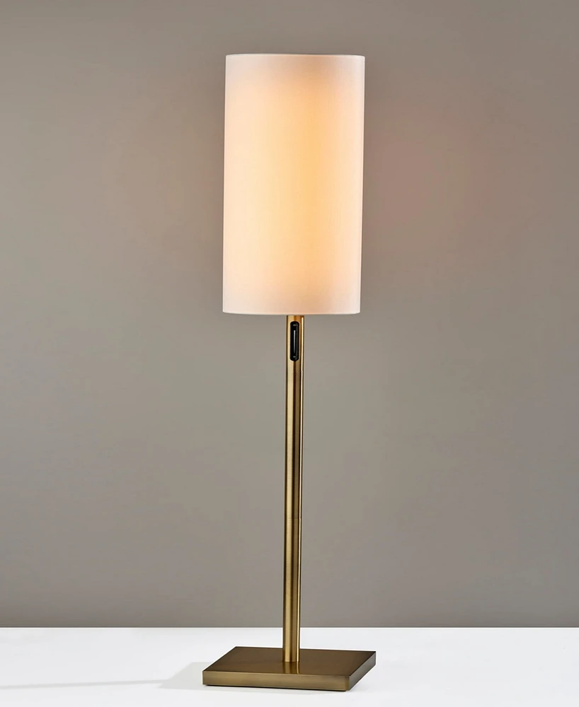 Adesso 62" Matilda Led Floor Lamp with Smart Switch - Antique