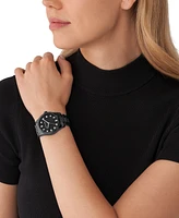 Michael Kors Women's Lexington Three-Hand Black Stainless Steel Watch 38mm