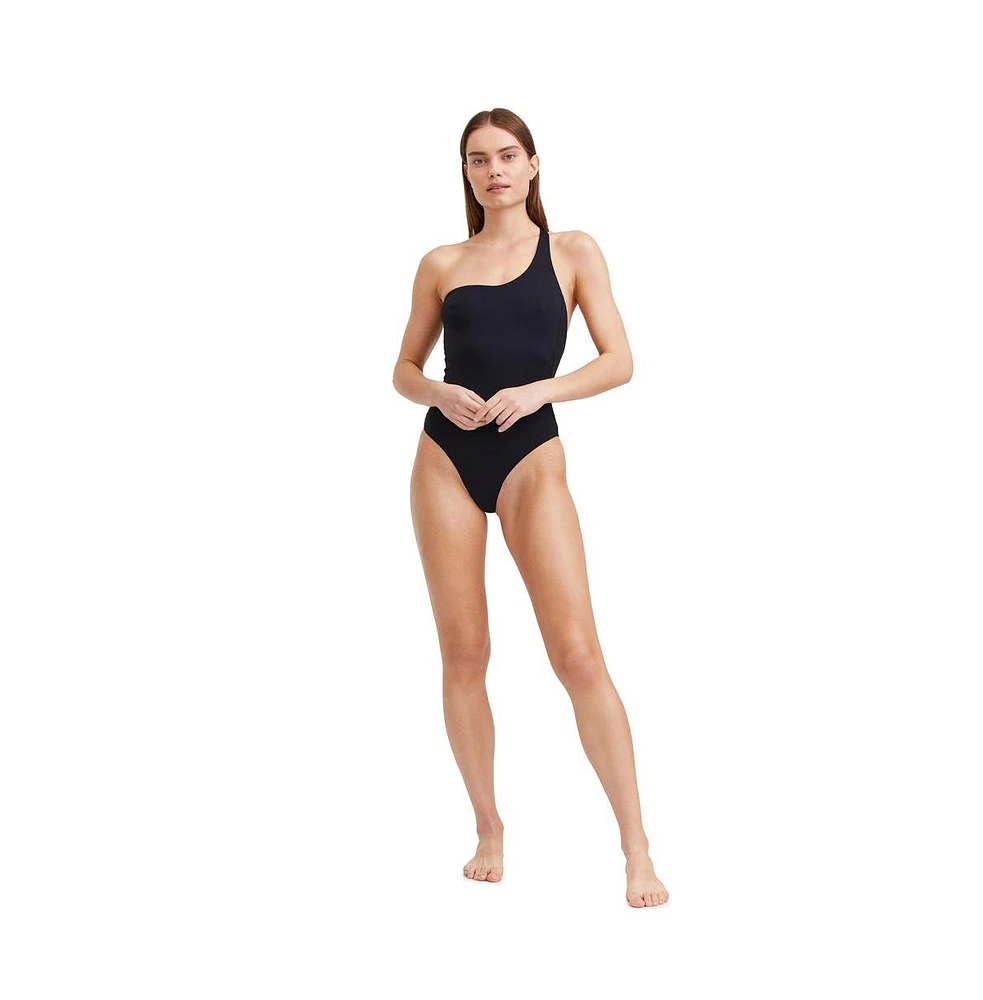 au naturel by Gottex Plus Solid one shoulder piece swimsuit