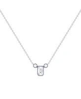 LuvMyJewelry Emerald Cut Natural Diamond 14K Gold Birthstone Necklace