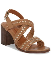 Lucky Brand Women's Dabene Woven Strappy Slingback Block-Heel Sandals