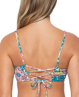 Raisins Juniors' Summer Floral-Print Bikini Top