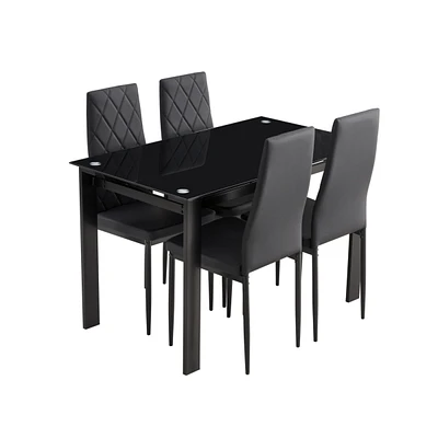 Streamdale Furniture 5-Piece Dining Table Set, Dining Table And Chair