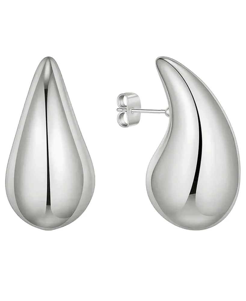 And Now This 18K Gold Plated or Silver Extra Large Teardrop Stud Earring